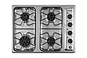 24" Gas Cooktop with Italian SABAF Sealed Burners, 1 Ultra-Fast and 3 Fast – Stainless Steel