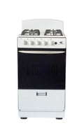 Magnificent Chef 20" Freestanding Gas Range, 2.4 Cu Ft Space Saver Oven, White | 1 Ultra-Fast & 3 Fast Burners, Cast Iron Grates, LP/NG Ready MGR20DNM54BDIB | Delivery Included & 2-Year Warranty