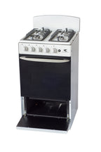 Magnificent Chef 20" Freestanding Gas Range, 2.4 Cu Ft Space Saver Oven, White | 1 Ultra-Fast & 3 Fast Burners, Cast Iron Grates, LP/NG Ready MGR20DNM54BDIB | Delivery Included & 2-Year Warranty
