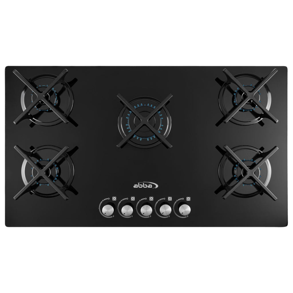 30" Gas Cooktop with Italian SABAF Sealed Burners, 1 Ultra-Fast and 4 Fast – Tempered Glass