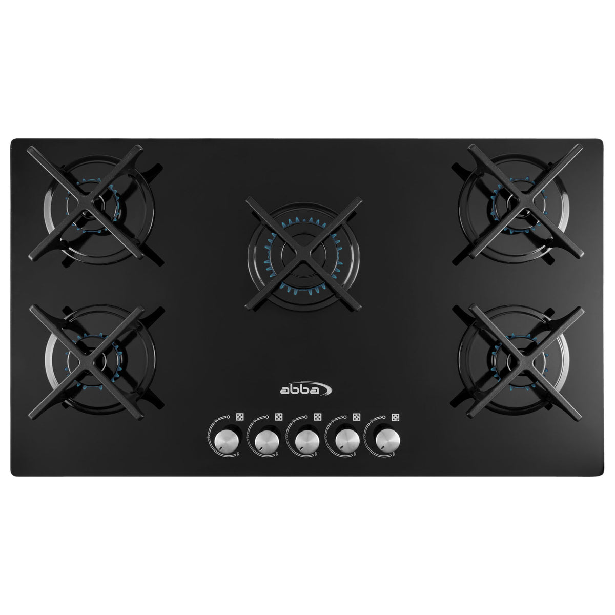 30" Gas Cooktop with Italian SABAF Sealed Burners, 1 Ultra-Fast and 4 Fast – Tempered Glass
