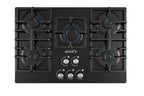 30" Gas Cooktop with Italian SABAF Sealed Burners, 1 Ultra-Fast and 4 Fast – Tempered Glass