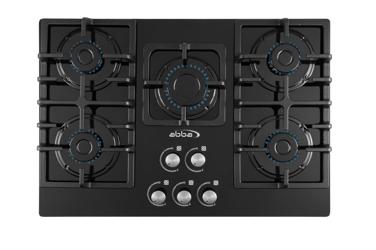 30" Gas Cooktop with Italian SABAF Sealed Burners, 1 Ultra-Fast and 4 Fast – Tempered Glass