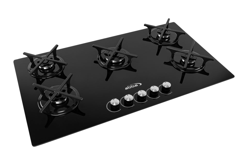 36" Gas Cooktop with Italian SABAF Sealed Burners, 1 Ultra-Fast and 4 Fast – Tempered Glass