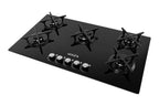 36" Gas Cooktop with Italian SABAF Sealed Burners, 1 Ultra-Fast and 4 Fast – Tempered Glass
