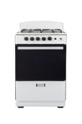 Magnificent Chef 24" Freestanding Gas Range, 3.0 Cu Ft Space Saver Oven, White | 1 Ultra-Fast & 3 Fast Burners, Cast Iron Grates, LP/NG Ready MGR24DNM54WDIB | Delivery Included & 2-Year Warranty