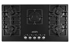 36" Gas Cooktop with Italian SABAF Sealed Burners, 1 Ultra-Fast and 4 Fast – Tempered Glass