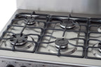 Magnificent Chef 30" Gas Range, 4.0 Cu Ft Space Saver Oven, Stainless Steel | 3 Ultra-Fast & 3 Fast Burners, Cast Iron Grates, LP/NG Ready MGR30DNM56TDIB | Delivery Included & 2-Year Warranty