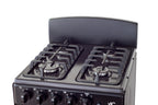 Magnificent Chef 20" Freestanding Gas Range, 2.4 Cu Ft Space Saver Oven, Black | 1 Ultra-Fast & 3 Fast Burners, Cast Iron Grates, LP/NG Ready MGR20DNM54BDIB | Delivery Included & 2-Year Warranty