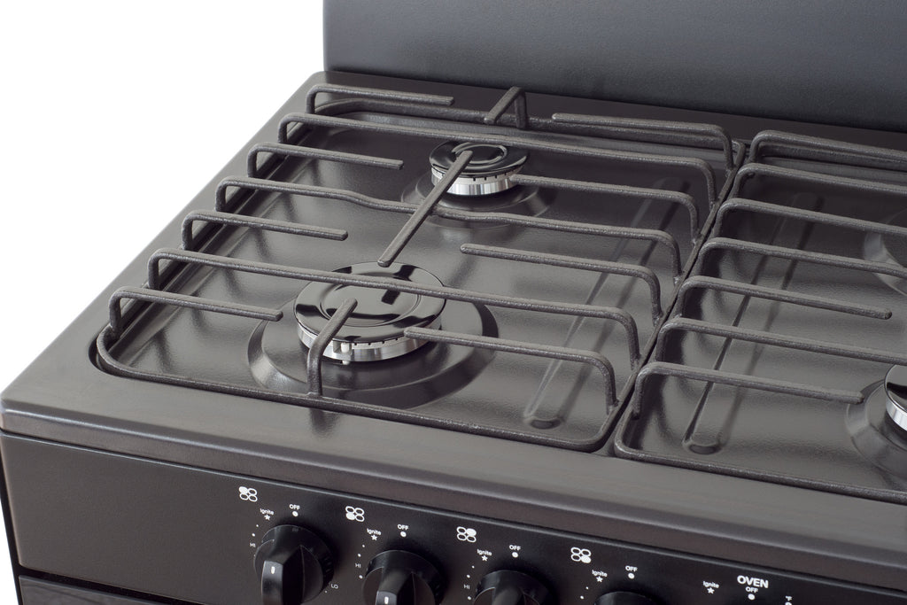 Magnificent Chef 30" Freestanding Gas Range, 4.0 Cu Ft Space Saver Oven, Black | 2 Ultra-Fast & 2 Fast Burners, Cast Iron Grates, LP/NG Ready MGR30DNM54BDB | Delivery Included & 2-Year Warranty