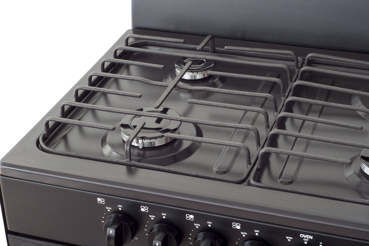 Magnificent Chef 30" Freestanding Gas Range, 4.0 Cu Ft Space Saver Oven, Black | 2 Ultra-Fast & 2 Fast Burners, Cast Iron Grates, LP/NG Ready MGR30DNM54BDB | Delivery Included & 2-Year Warranty