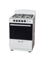 Magnificent Chef 24" Freestanding Gas Range, 3.0 Cu Ft Space Saver Oven, White | 1 Ultra-Fast & 3 Fast Burners, Cast Iron Grates, LP/NG Ready MGR24DNM54WDIB | Delivery Included & 2-Year Warranty
