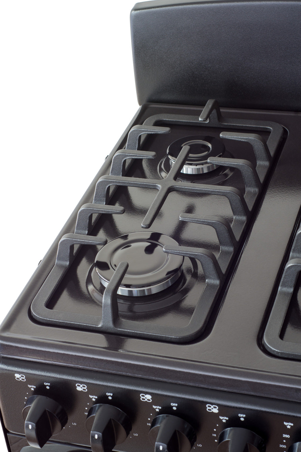 Magnificent Chef 20" Freestanding Gas Range, 2.4 Cu Ft Space Saver Oven, Black | 1 Ultra-Fast & 3 Fast Burners, Cast Iron Grates, LP/NG Ready MGR20DNM54BDIB | Delivery Included & 2-Year Warranty