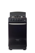 Magnificent Chef 20" Freestanding Gas Range, 2.4 Cu Ft Space Saver Oven, Black | 1 Ultra-Fast & 3 Fast Burners, Cast Iron Grates, LP/NG Ready MGR20DNM54BDIB | Delivery Included & 2-Year Warranty