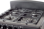 Magnificent Chef 24" Freestanding Gas Range, 3.0 Cu Ft Space Saver Oven, Black | 1 Ultra-Fast & 3 Fast Burners, Cast Iron Grates, LP/NG Ready MGR24DNM54BDIB | Delivery Included & 2-Year Warranty