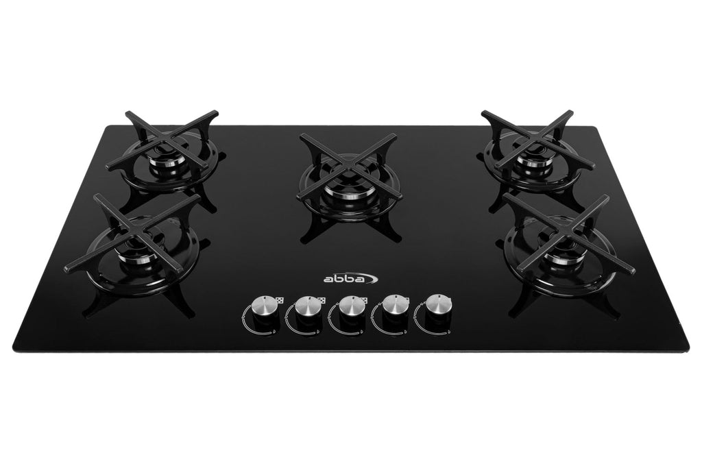 30" Gas Cooktop with Italian SABAF Sealed Burners, 1 Ultra-Fast and 4 Fast – Tempered Glass