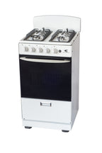 Magnificent Chef 20" Freestanding Gas Range, 2.4 Cu Ft Space Saver Oven, White | 1 Ultra-Fast & 3 Fast Burners, Cast Iron Grates, LP/NG Ready MGR20DNM54BDIB | Delivery Included & 2-Year Warranty