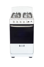 Magnificent Chef 20" Freestanding Gas Range, 2.4 Cu Ft Space Saver Oven, White | 1 Ultra-Fast & 3 Fast Burners, Cast Iron Grates, LP/NG Ready MGR20DNM54BDIB | Delivery Included & 2-Year Warranty