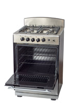 Magnificent Chef 24" Freestanding Gas Range, 3.0 Cu Ft Space Saver Oven, Stainless Steel | 1 Ultra-Fast & 3 Fast Burners, Cast Iron Grates, MGR24DNM54TDIB | Delivery Included & 2-Year Warranty