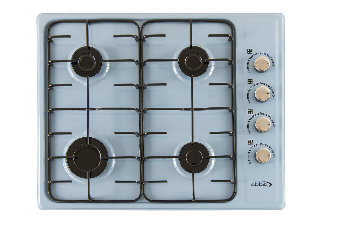 Master Chef - 24" Colors Gas Cooktops with Italian SABAF Sealed Burners, 1 Ultra-Fast and 3 Fast, Automatic Ignition – Easy to Clean Enameled Steel, Iron Grates and Cool Knobs UL Certified Stovetop