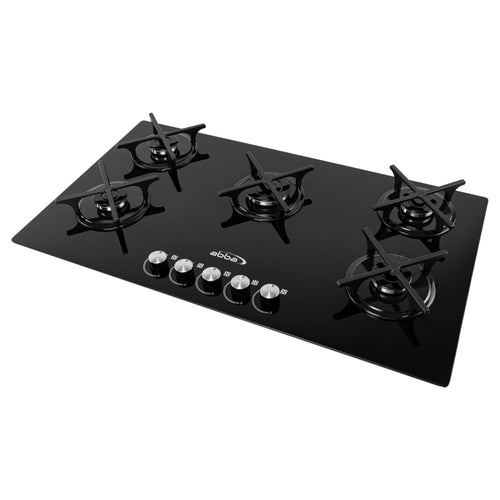 30" Gas Cooktop with Italian SABAF Sealed Burners, 1 Ultra-Fast and 4 Fast – Tempered Glass