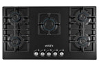 36" Gas Cooktop with Italian SABAF Sealed Burners, 1 Ultra-Fast and 4 Fast – Tempered Glass