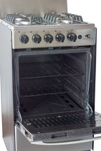 Magnificent Chef 20" Freestanding Gas Range, 2.4 Cu Ft Space Saver Oven, Stainless Steel | 1 Ultra-Fast & 3 Fast Burners, Cast Iron Grates, MGR20DNM54TDIB | Delivery Included & 2-Year Warranty