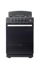 Magnificent Chef 24" Freestanding Gas Range, 3.0 Cu Ft Space Saver Oven, Black | 1 Ultra-Fast & 3 Fast Burners, Cast Iron Grates, LP/NG Ready MGR24DNM54BDIB | Delivery Included & 2-Year Warranty