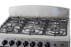 Magnificent Chef 30" Gas Range, 4.0 Cu Ft Space Saver Oven, Stainless Steel | 3 Ultra-Fast & 3 Fast Burners, Cast Iron Grates, LP/NG Ready MGR30DNM56TDIB | Delivery Included & 2-Year Warranty
