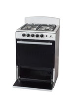 Magnificent Chef 24" Freestanding Gas Range, 3.0 Cu Ft Space Saver Oven, White | 1 Ultra-Fast & 3 Fast Burners, Cast Iron Grates, LP/NG Ready MGR24DNM54WDIB | Delivery Included & 2-Year Warranty
