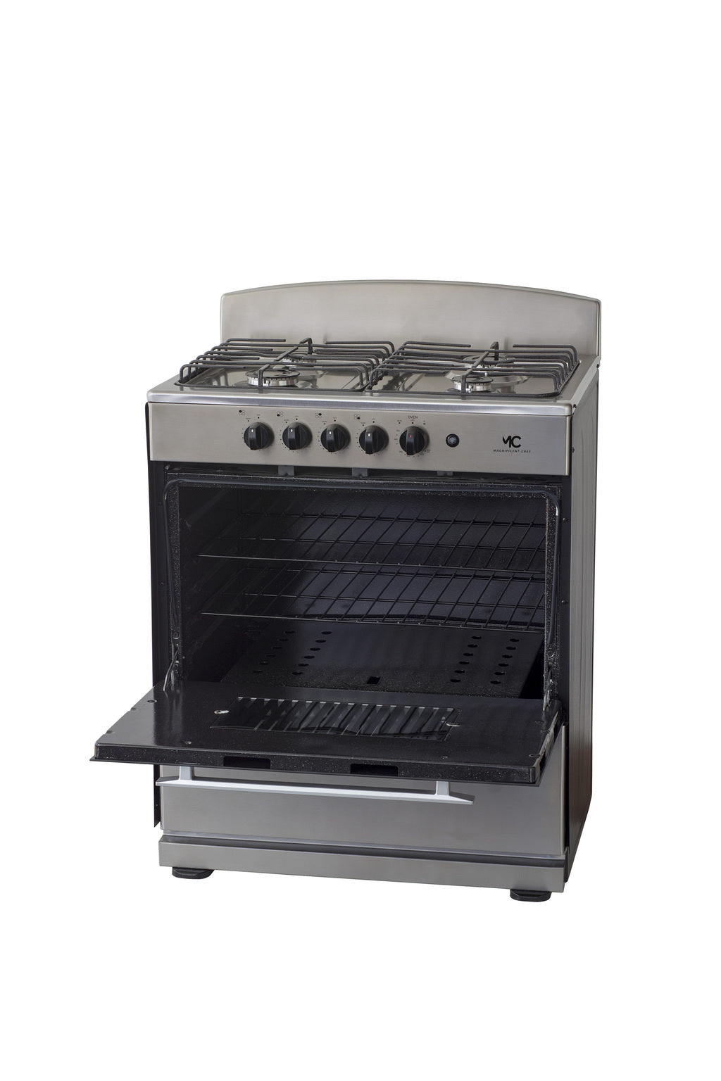 Magnificent Chef 30" Gas Range, 4.0 Cu Ft Space Saver Oven, Stainless Steel | 2 Ultra-Fast & 2 Fast Burners, Cast Iron Grates, LP/NG Ready MGR30DNM54TDB | Delivery Included & 2-Year Warranty