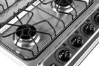 24" Gas Cooktop with Italian SABAF Sealed Burners, 1 Ultra-Fast and 3 Fast – Stainless Steel