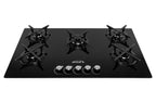 36" Gas Cooktop with Italian SABAF Sealed Burners, 1 Ultra-Fast and 4 Fast – Tempered Glass