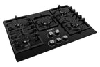 30" Gas Cooktop with Italian SABAF Sealed Burners, 1 Ultra-Fast and 4 Fast – Tempered Glass