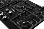 30" Gas Cooktop with Italian SABAF Sealed Burners, 1 Ultra-Fast and 4 Fast – Tempered Glass