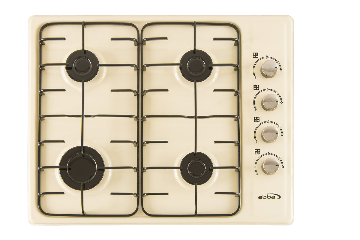 Master Chef - 24" Colors Gas Cooktops with Italian SABAF Sealed Burners, 1 Ultra-Fast and 3 Fast, Automatic Ignition – Easy to Clean Enameled Steel, Iron Grates and Cool Knobs UL Certified Stovetop