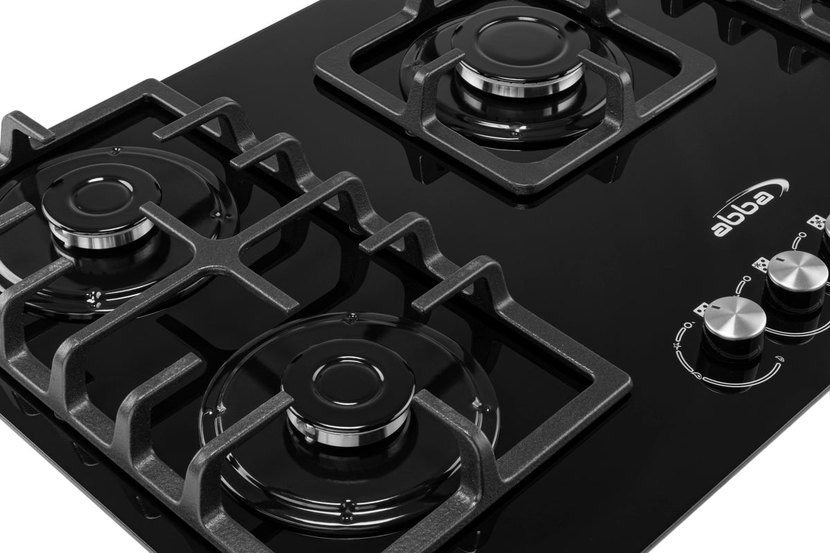 36" Gas Cooktop with Italian SABAF Sealed Burners, 1 Ultra-Fast and 4 Fast – Tempered Glass